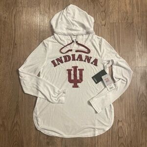 NWT Colosseum Indiana Hoosiers White Lightweight Pullover Hoodie Women’s Sz S